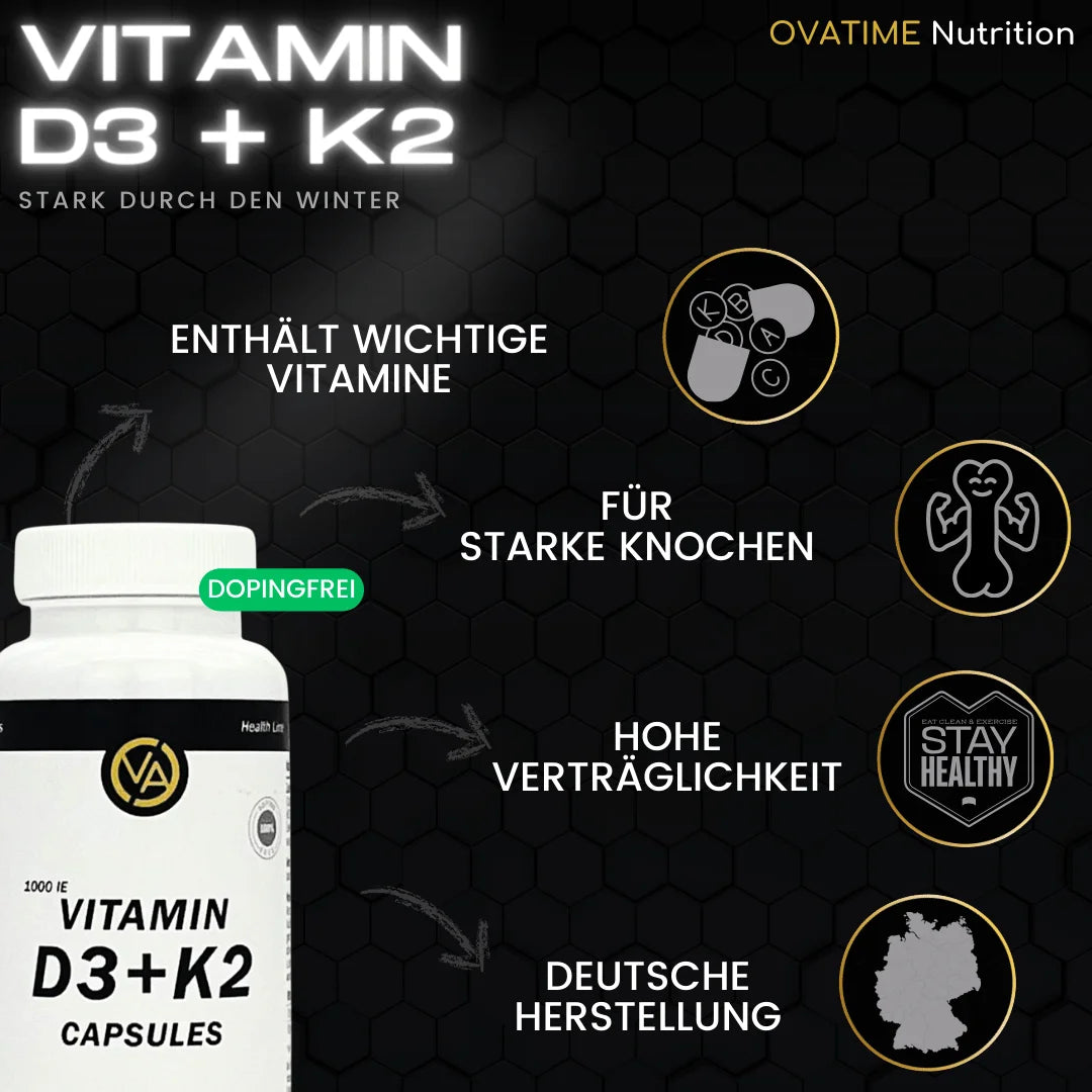 OVATIME Nutrition Vitamin D3+K2 1000 IE 60 Kapseln