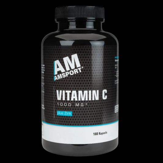 AMSPORT® Vitamin C Kapseln 1000 mg + Zink hochdosiert ohne Zusätze
