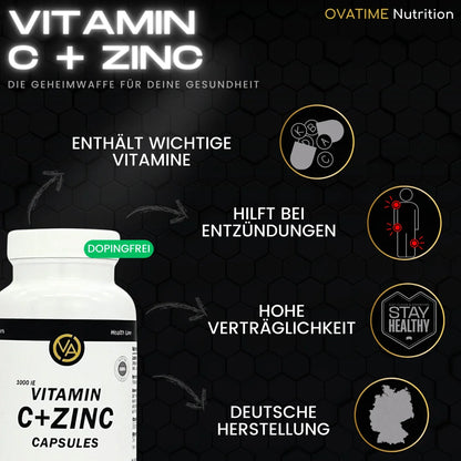 OVATIME Nutrition Vitamin C+Zink 90 Kapseln