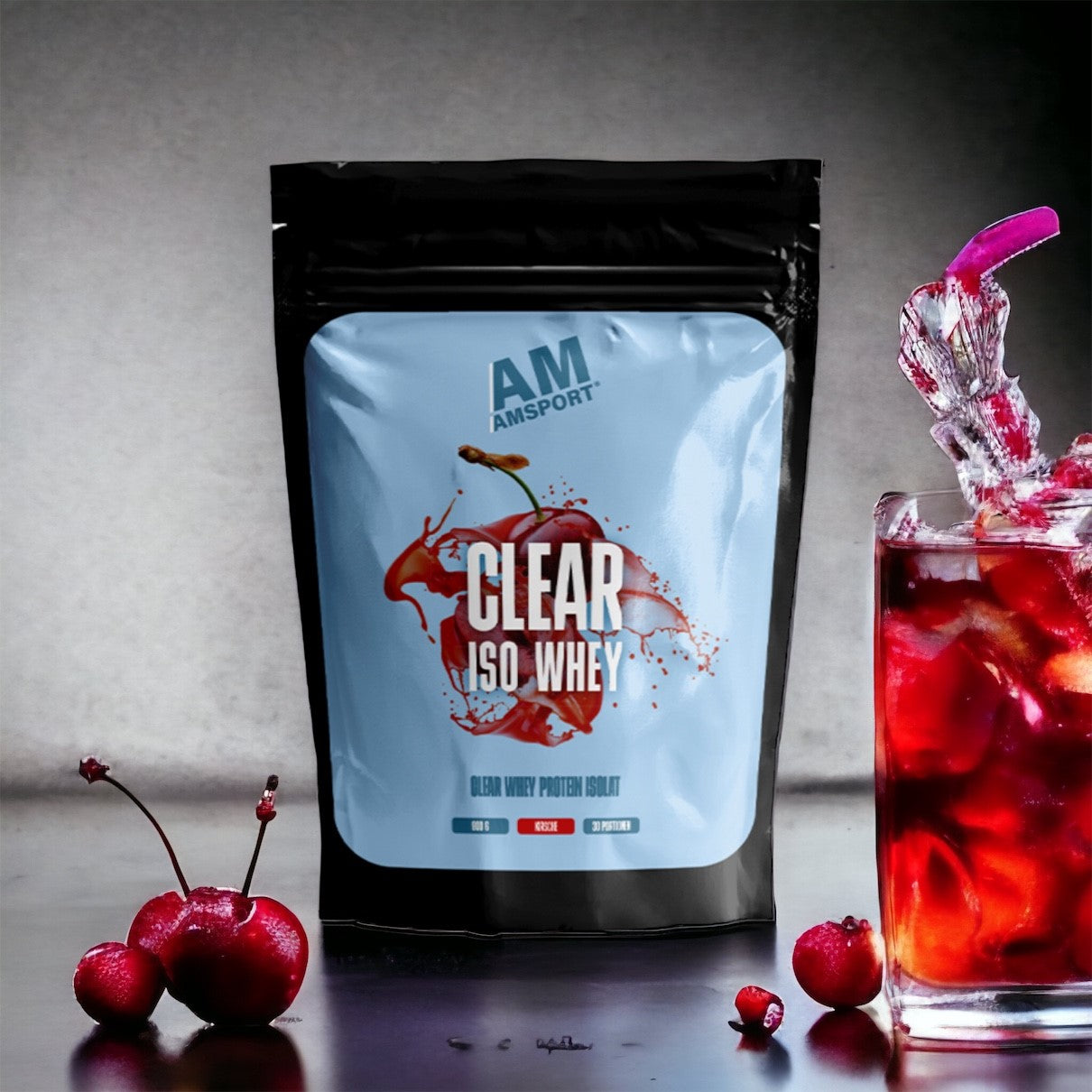 AMSPORT® Clear Iso Whey 900g Zip Bag