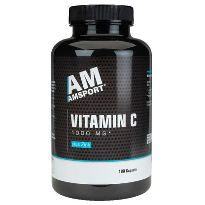 AMSPORT® Vitamin C Kapseln 1000 mg + Zink hochdosiert ohne Zusätze